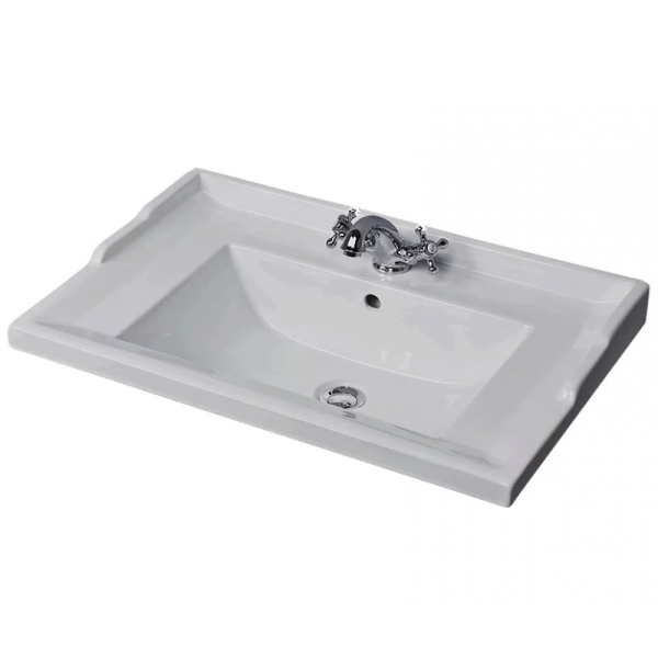 Раковина мебельная Caprigo 82 см белая Y-080B (детальная фотография)