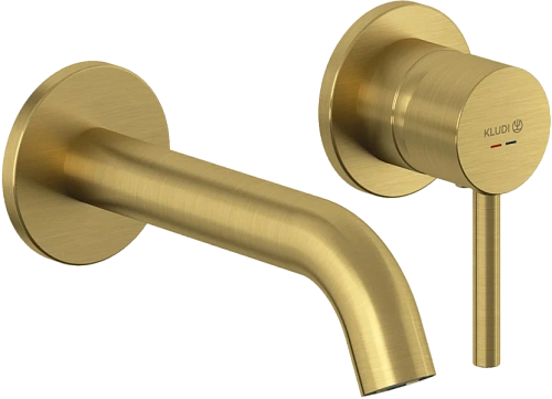 Смеситель для раковины Kludi Bozz золото брашированное - фото 2