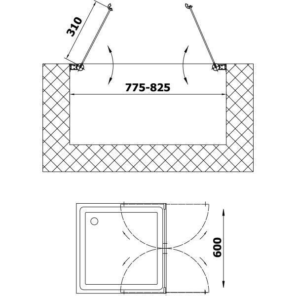 Схема (детальная фотография), недорогие, в нишу, стеклянные