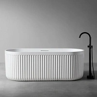 Ванна из искусственного камня Abber Stuttgart 170x75 см белая матовая