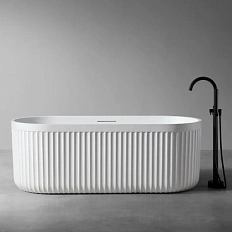 Ванна из искусственного камня Abber Stuttgart 170x75 см белая матовая