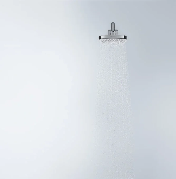 Верхний душ Hansgrohe Croma Select E 26524 с двумя типами струи (детальная фотография), современные, hi-tech