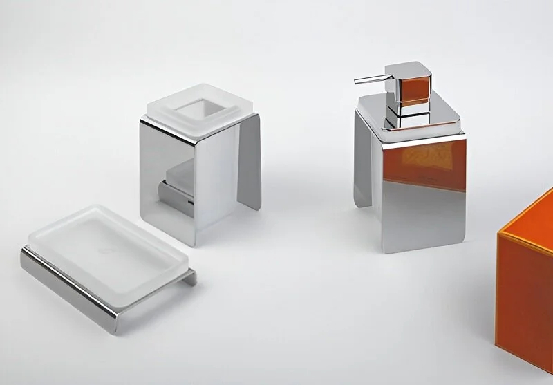 Дозатор для мыла Colombo Forever настольный B9334 (детальная фотография), хром, комбинированные