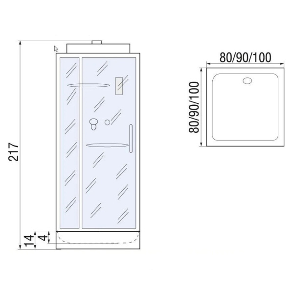 Схема (детальная фотография), c низким поддоном