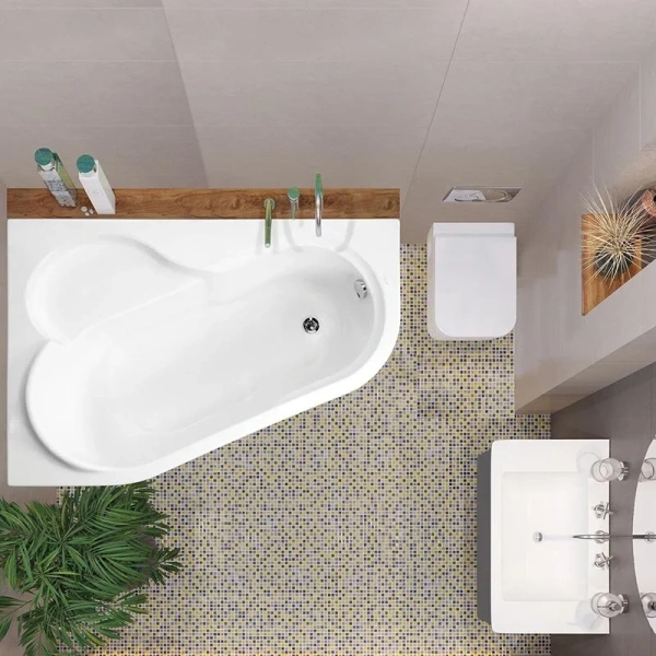 Ванна акриловая Vagnerplast Selena 147×100 см правая VPBA141SEL3PE-04 (детальная фотография), асимметричные