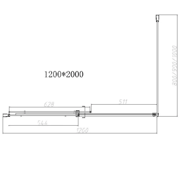 Душевой уголок Vincea Dice 120х90 см профиль хром VSR-4D9012CL (детальная фотография), современные, hi-tech