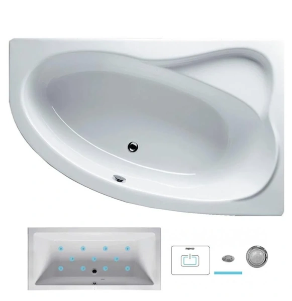 Ванна гидромассажная Riho Lyra 140 x 90 см, AIR, правая/левая BA6500500000000 (детальная фотография)