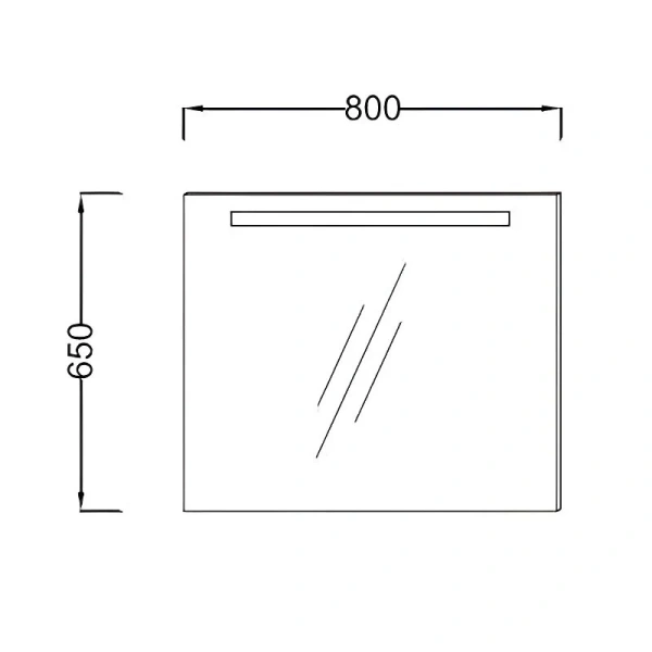 Зеркало с подсветкой Jacob Delafon Parallel 80 см с функцией анти-пар EB1413-NF (детальная фотография), нет в наличии