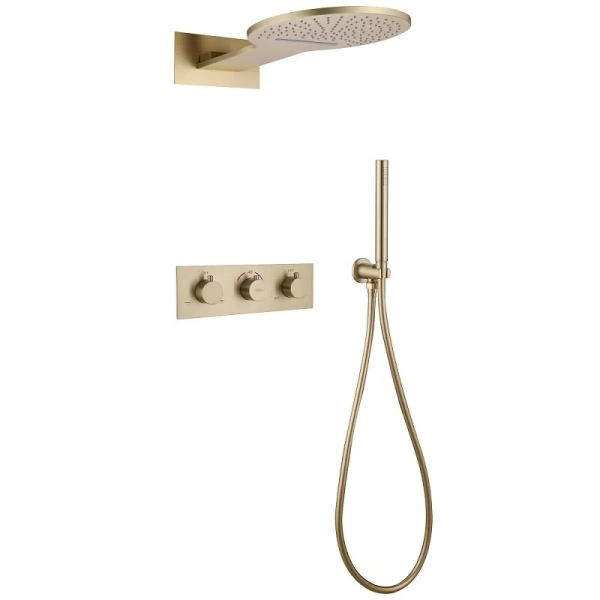 Душевой комплект Abber Wasser Kreis золото матовое AF8151G (детальная фотография)