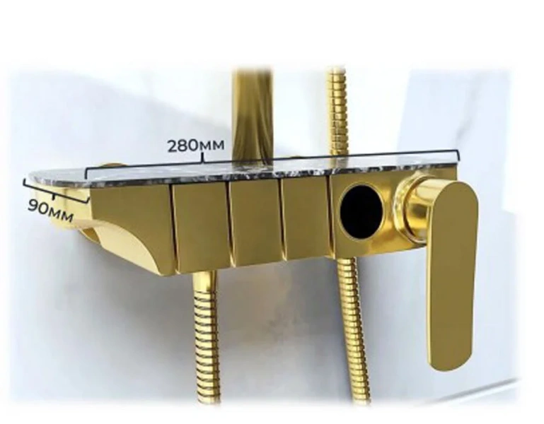 Душевая стойка RGW Shower Panels SP-33 хром 51140133-01 (детальная фотография), со смесителем