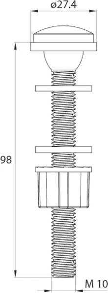 Арматура для унитаза IDDIS нижний подвод F012400-02K (детальная фотография) index_1