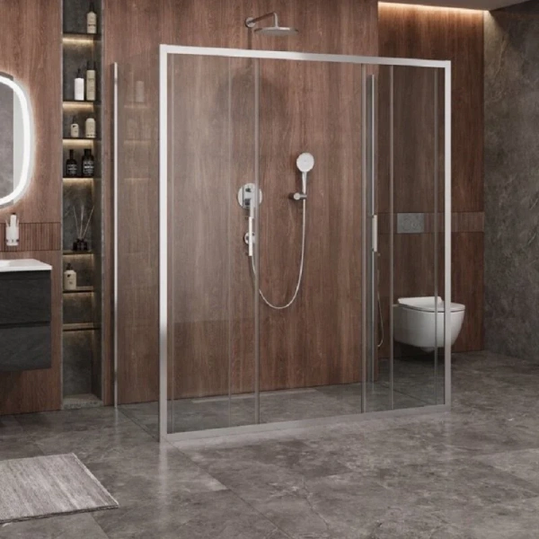 Душевой уголок Cezares Molveno 170х90 см прозрачное стекло MOLVENO-AH-22-170/90-C-Cr-IV (детальная фотография), современные, hi-tech