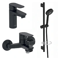 Душевой комплект Jacob Delafon Oscar черный матовый