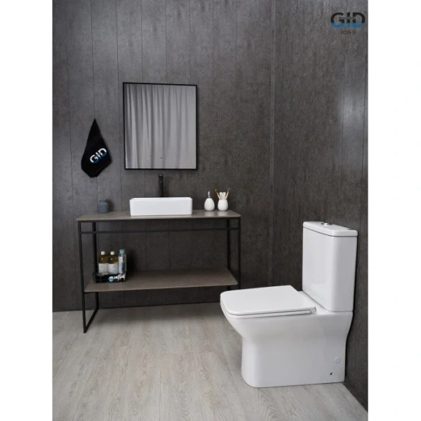 Раковина GID Geometrico N1104 46 см белая 51224 (детальная фотография), керамические