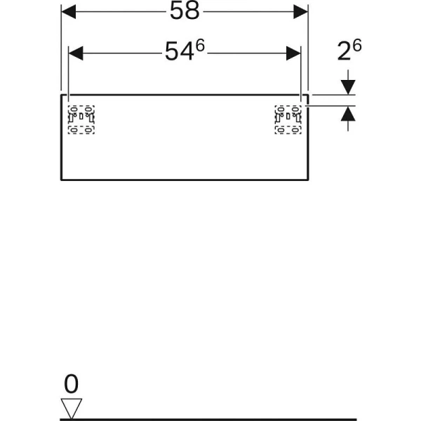 Тумба подвесная Geberit Xeno2 58 см серая 500.507.00.1 (детальная фотография), по запросу