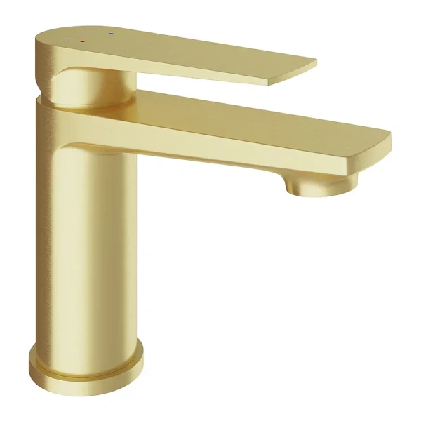 Смеситель для раковины Aqueduto LINHA шлифованное золото LIN0250 (детальная фотография)