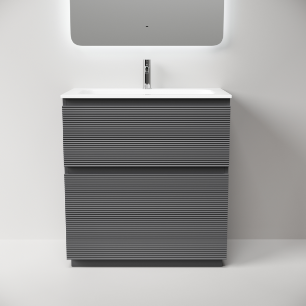 Тумба под раковину напольная Sancos Folk Floor 80 см grey soft FL80FGS (детальная фотография), напольная, пристенная