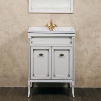 Тумба под раковину, цвет белый с патиной матовый, фурнитура бронза, La Beaute Vivien