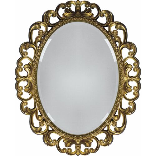 Зеркало овальное без фацета, цвет бронза, Tessoro Isabella 82 TS-107601-B (детальная фотография)
