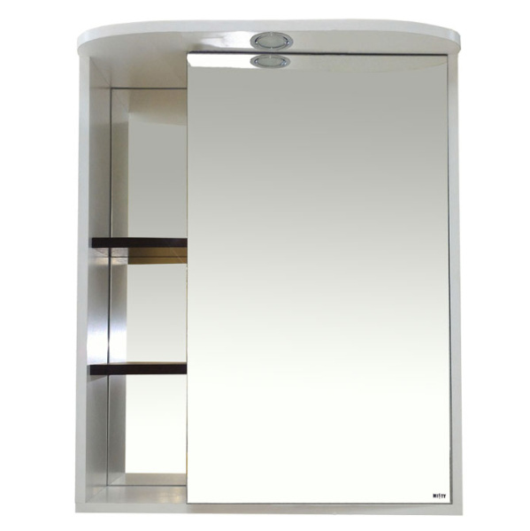 Зеркальный шкаф для ванной Misty Венера П-Внр04060 (детальная фотография), белые, черные, комбинированные