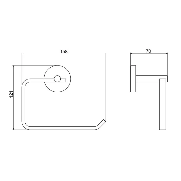 Бумагодержатель Акватек Бетта хром AQ4608CR (детальная фотография), современные, hi-tech