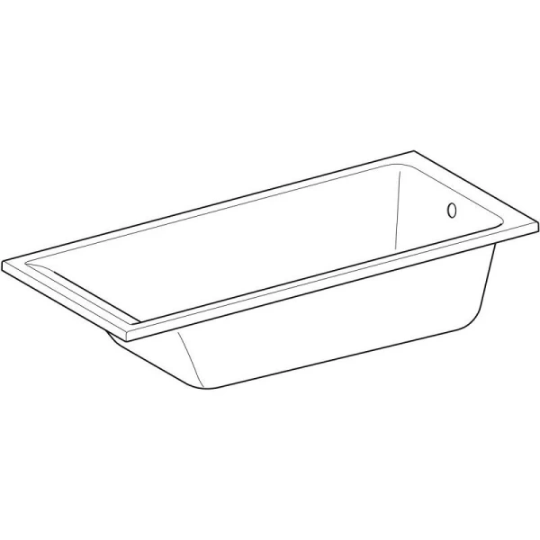 Ванна акриловая Geberit Renova Plan 554.306.01.1, 180 х 80 см, белая (детальная фотография), современныe, hi-tech