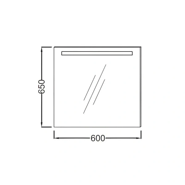 Зеркало с подсветкой Jacob Delafon Parallel 60 см с функцией анти-пар EB1411-NF (детальная фотография), нет в наличии