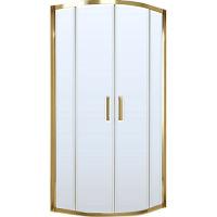 Душевой уголок профиль золотой стекло сатин Vegas-glass