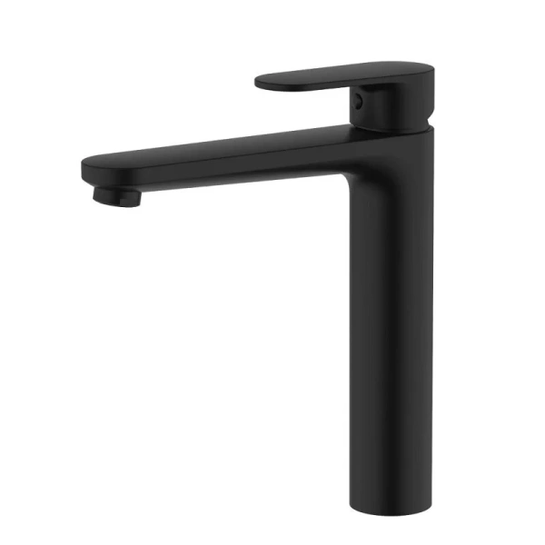 Смеситель для раковины Акватек Ника черный матовый AQ1804MB (детальная фотография), однорычажные, двухрычажные