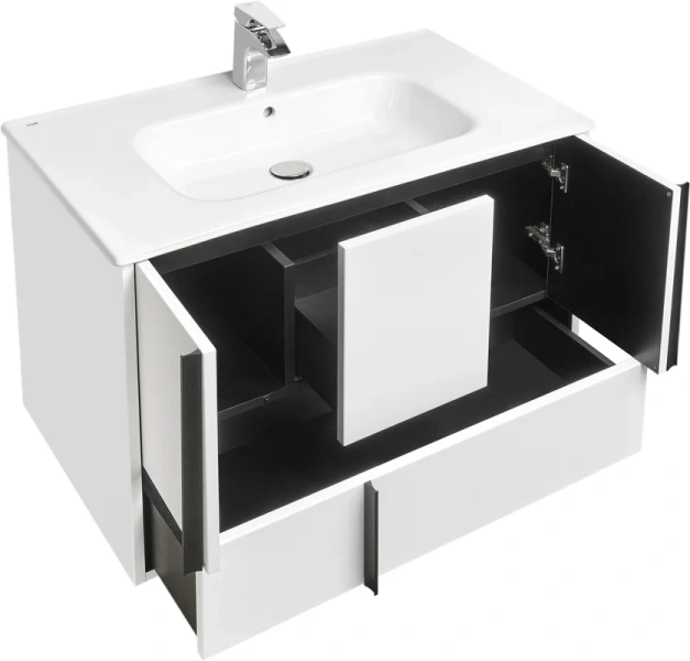 Тумба под раковину подвесная Акватон Ривьера 80 см белая матовая 1A239001RVX20 (детальная фотография), нет в наличии index_1