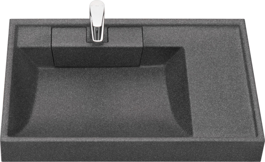 Раковина над стиральной машиной Акватон Рейн 80 см графит 1A72113KRW210 (детальная фотография), современные, hi-tech