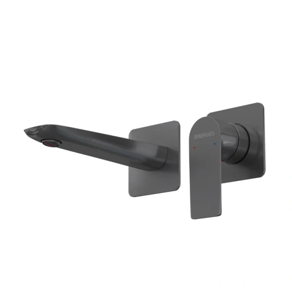 Смеситель для раковины Berges Ventas S оружейная сталь 076014 (детальная фотография), современные, hi-tech