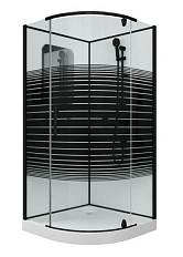 Душевая кабина Grossman Classic 100x100 см черный профиль