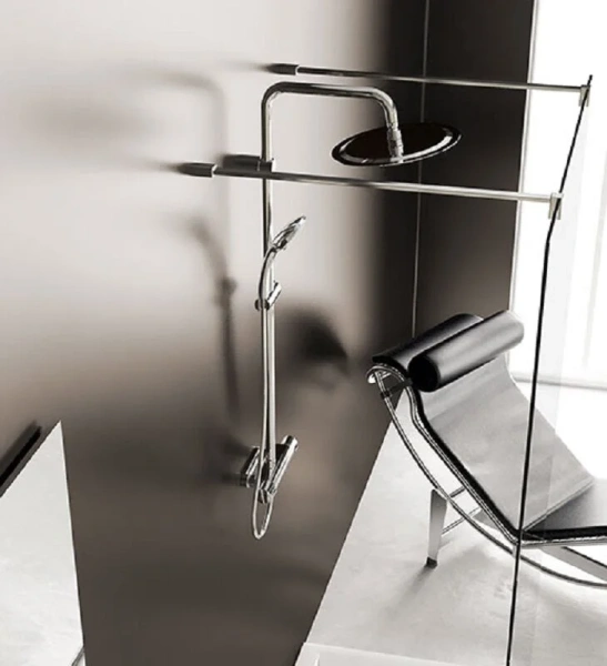 Душевая стойка Ideal Standard IdealRain Luxe с термостатическим смесителем A6246AA (детальная фотография), современные, hi-tech