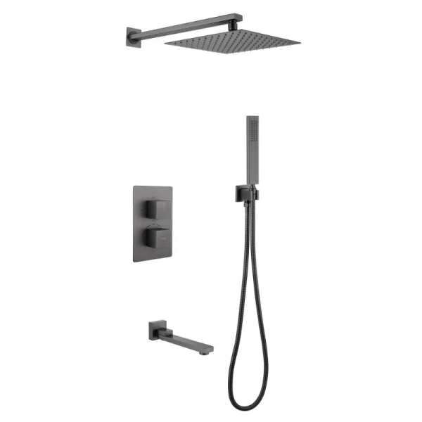 Душевой комплект Abber Daheim никель AF8250NG (детальная фотография)