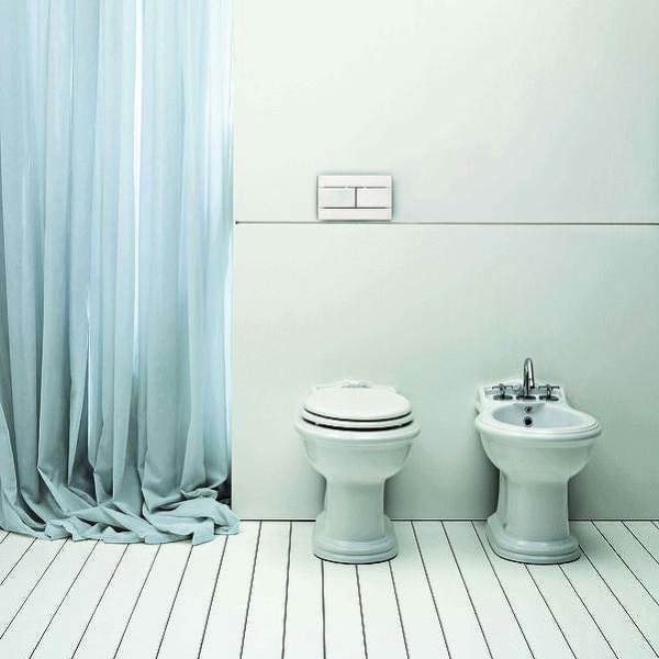 Унитаз напольный Azzurra Jubilaeum белый JUVCTP000000BI/(JUB110/P bi) (детальная фотография), без бачка, со скрытым бачком