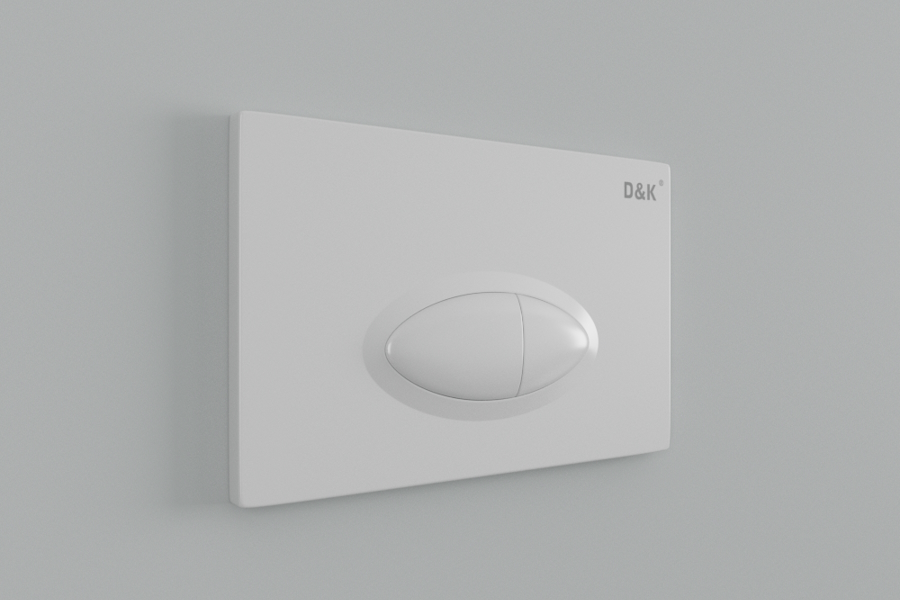 Клавиша смыва D&K Rhein.Marx белая DB1399016 (детальная фотография), по запросу