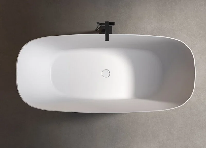 Акриловая ванна Abber 170х75 см отдельностоящая AB9260 (детальная фотография), овальные