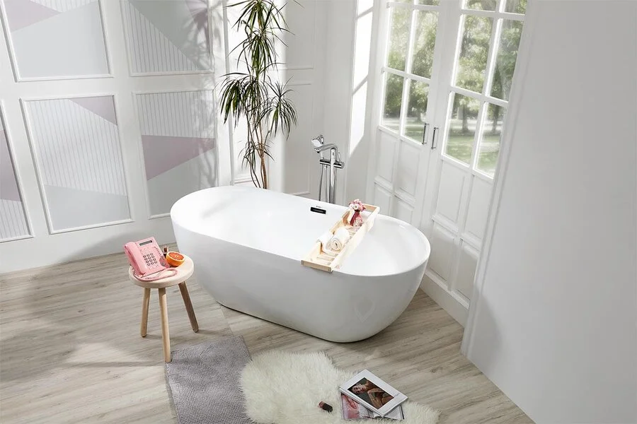 Акриловая ванна Aquanet Delight 208600 170x80 см, цвет белый 00208600 (детальная фотография), овальные