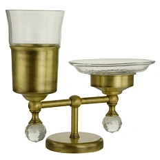 Стакан и мыльница для ванной Migliore Amerida бронза