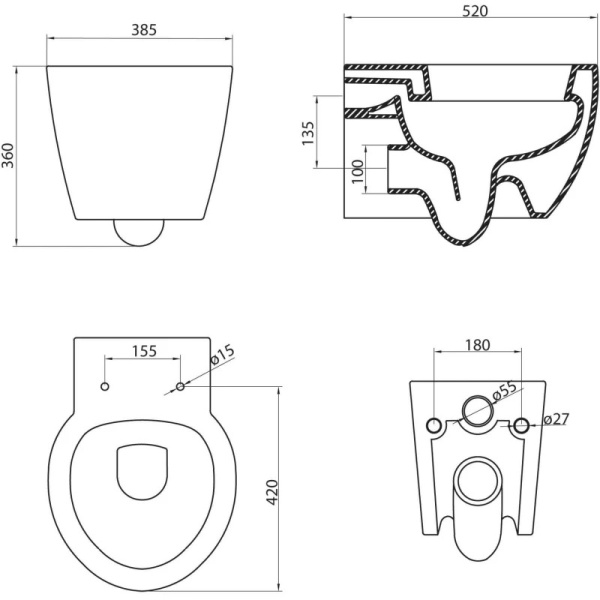 Схема (детальная фотография), недорогие, сиденье с микролифтом , с антивсплеском