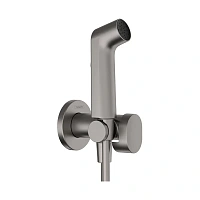 Гигиенический душ со смесителем Hansgrohe Bidette шлифованный черный хром