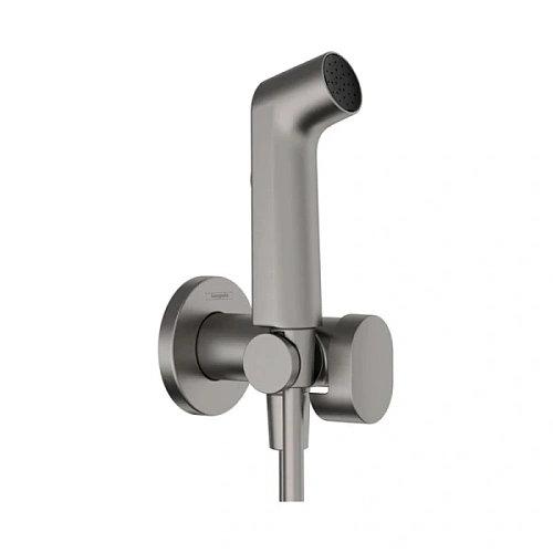 Гигиенический душ со смесителем Hansgrohe Bidette шлифованный черный хром - фото 5