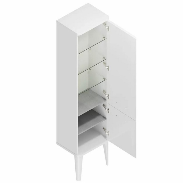 Шкаф-пенал напольный Kerama Marazzi Pompei 43 см белый PO.M.150\WHT (детальная фотография), классические, ретро