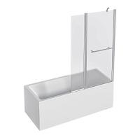 Шторка для ванны 1Marka 95х150 см матовое стекло