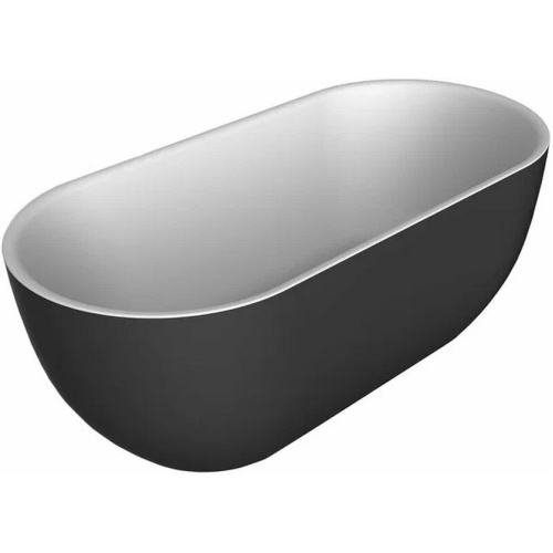 Ванна акриловая BelBagno 170х80 см белый глянец/чёрная матовая BB70-1700-800-W/NM (детальная фотография), отдельностоящие