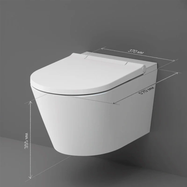 Унитаз подвесной Am.Pm Inspire с электронным биде CCC501700SC (детальная фотография), фарфор