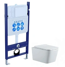 Унитаз с инсталляцией Акватек Либра New с тонким сиденьем
