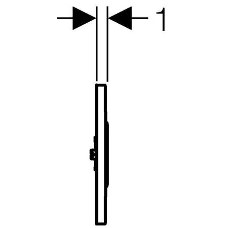 Клавиша смыва Geberit Sigma 10 глянцевый хром/кольцо матовый хром 116.035.KH.1 (детальная фотография), нет в наличии