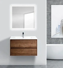 Тумба под раковину подвесная BelBagno Kraft 80 см rovere tabacco